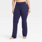 Women's Contour Curvy Mid-rise Straight Leg Pants With Power Waist 34.5 - All In Motion Navy Xs - Long, Women's, Blue