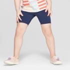 Toddler Girls' Bike Shorts - Cat & Jack Navy 2t, Girl's, Blue