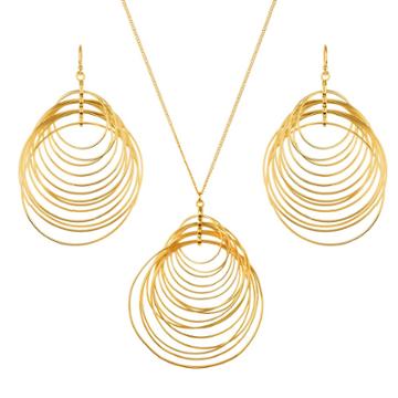 West Coast Jewelry Crescent Necklace And Earring Jewelry