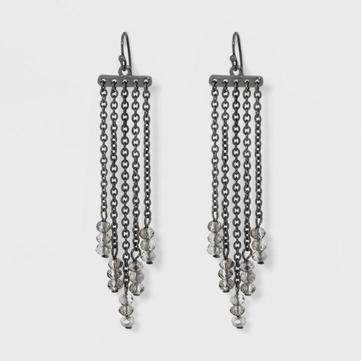 Beads Chain Earrings - A New Day Hematite