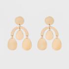 Half Circle With Shaky Teardrops Earrings - A New Day Gold