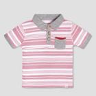 Petiteburt's Bees Baby Toddler Boys' Faux Twill Short Sleeve Polo Shirt - Red