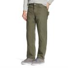 Dickies Men's Relaxed Straight Fit Sanded Duck Canvas Carpenter Jean- Moss (green)