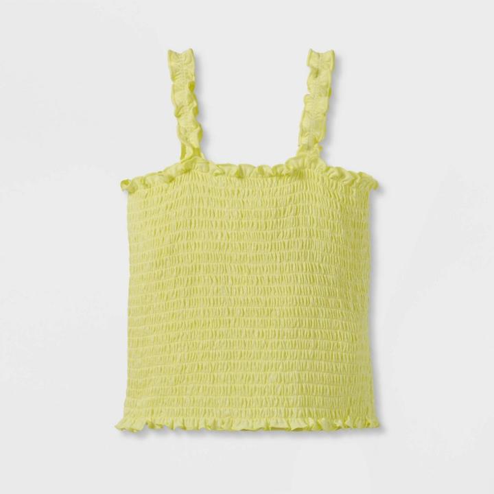 Girls' Smocked Tank Top - Art Class Yellow