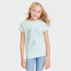 Girls' Short Sleeve Unicorn Graphic T-shirt - Cat & Jack Turquoise Blue