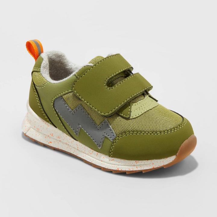 Toddler Boys' Jet Sneakers - Cat & Jack Olive Green 5, Toddler Boy's