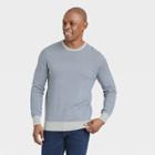 Men's Striped Crew Neck Pullover - Goodfellow & Co Blue