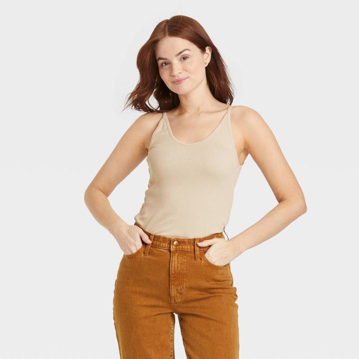 Women's Slim Fit Camisole - Universal Thread Taupe