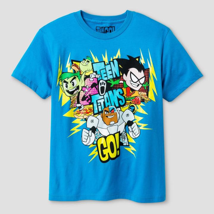 Teen Titans Go! Boys' Teen Titans Short Sleeve T-shirt - Turquoise