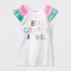 Girls' Short Sleeve Feliz Cumpleanos T-shirt - Cat & Jack White