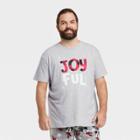 Men's Holiday Joyful Matching Family Pajama T-shirt - Wondershop Gray