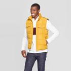 Men's Standard Fit Sleeveless Quilted Midweight Vest - Goodfellow & Co Gold