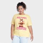 Women's Britney Spears Stronger Plus Size Short Sleeve Graphic T-shirt - Yellow