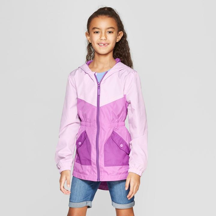 Girls' Pieced Windbreaker Jacket - Cat & Jack Purple