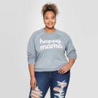 Women's Happy Mama Plus Size Long Sleeve Sweatshirt - Grayson Threads (juniors') - Blue 1x, Women's,