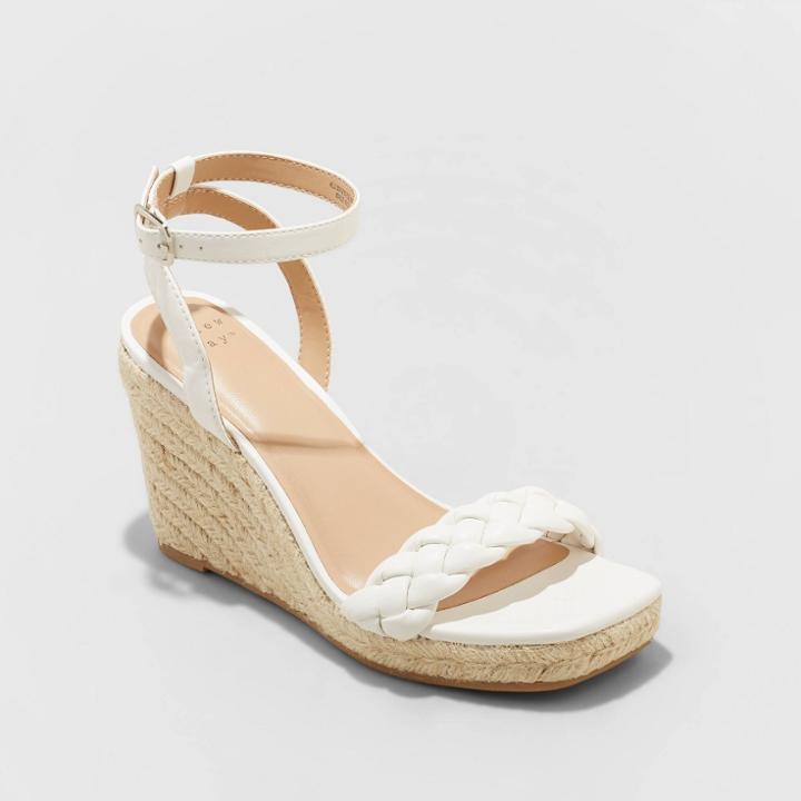 Women's Joyce Wedge Heels - A New Day White