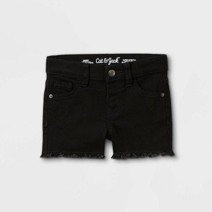 Toddler Girls' Cutoff Jean Shorts - Cat & Jack Black
