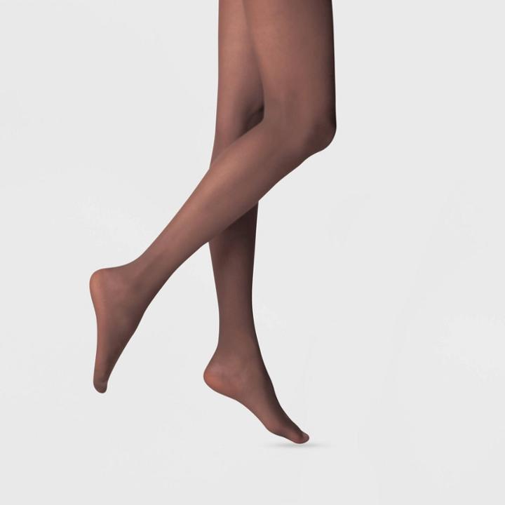 Women's 20d Sheer Tights - A New Day Coffee Bean