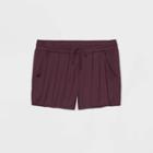 Women's Plus Size Mid-rise Knit Shorts 5 - All In Motion Mulberry