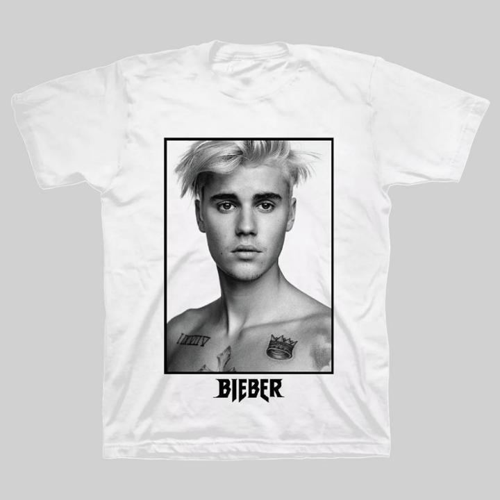 Men's Justin Bieber Short Sleeve Graphic T-shirt - White