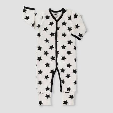 Layette By Monica + Andy Baby Starlight Express Pajama Romper - White/black Newborn