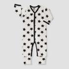 Layette By Monica + Andy Baby Starlight Express Pajama Romper - White/black Newborn