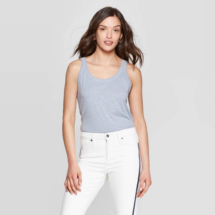 Women's Sleeveless Crewneck Tank Top - Universal Thread Wishful Blue