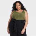 Women's Plus Size Tank Top - A New Day Green