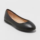 Women's Everly Wide Width Round Toe Ballet Flats - Universal Thread Black 12w,