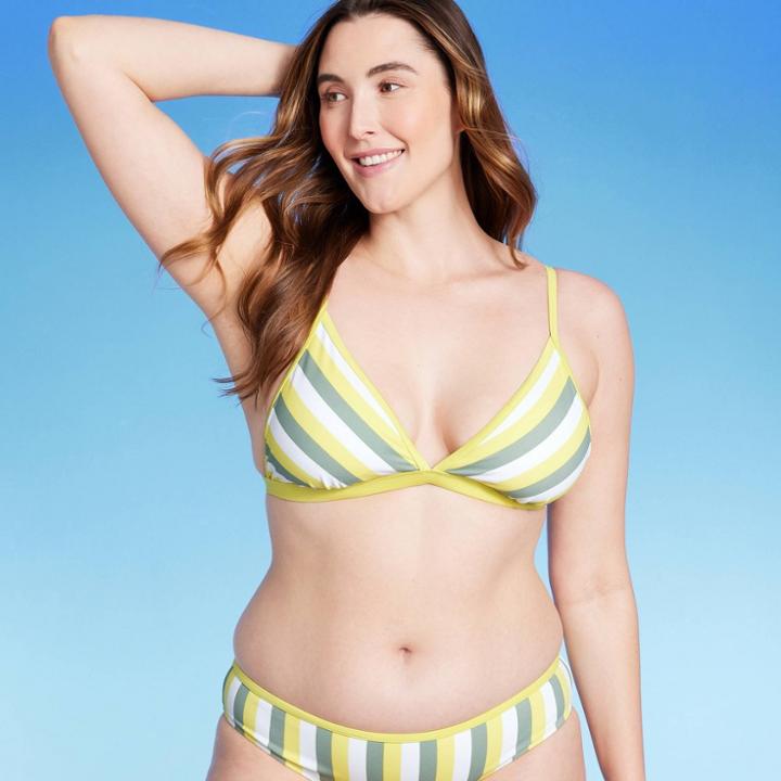 Kona Sol Women's Plus Size Triangle Bikini Top - Kona