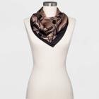 Women's Floral Print Silk Scarf - A New Day Green