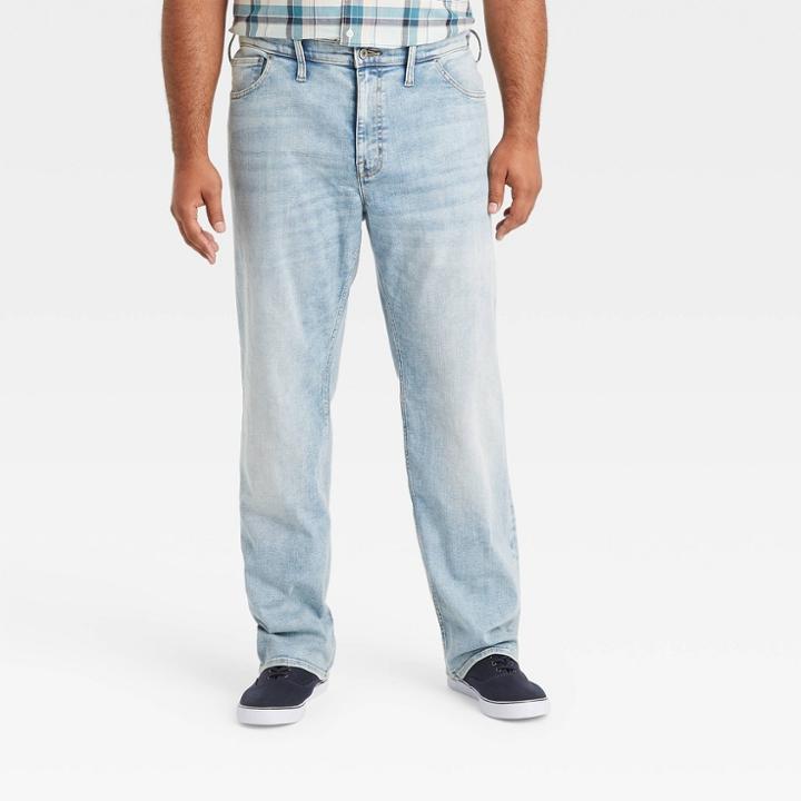 Men's Big & Tall Slim Straight Fit Jeans - Goodfellow & Co Light Blue
