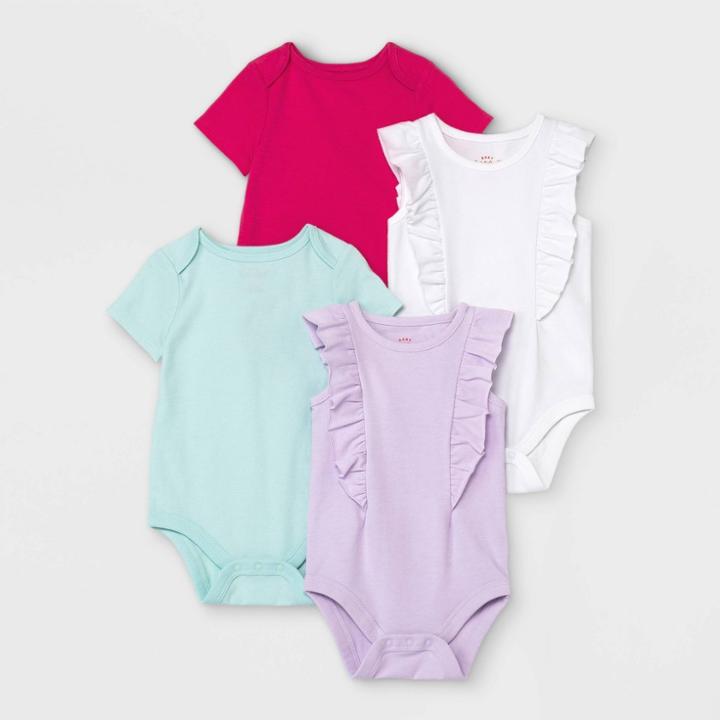 Baby Girls' Short Sleeve Bodysuit - Cat & Jack White