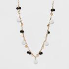 Station Chain Link With Bobble Beads And Smooth Disc Clusters Necklace - A New Day,
