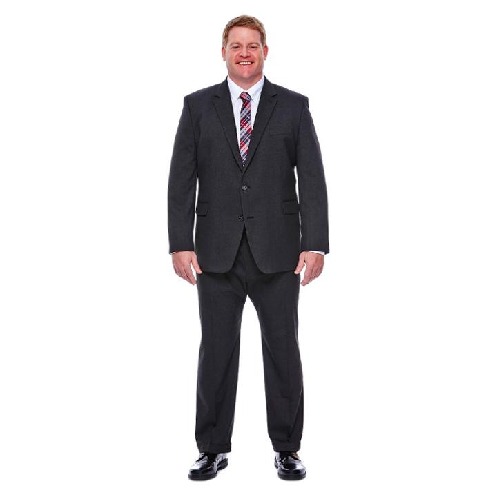 Haggar H26 - Men's Big & Tall Classic Fit Stretch Suit Jacket Charcoal (grey) 52l,