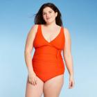 Kona Sol Women's Plus Size One Piece Swimsuit - Kona