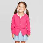 Toddler Girls' Long Sleeve Cardigan - Cat & Jack Pink 18m, Toddler Girl's