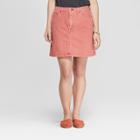 Women's Colored Denim Mini Skirt - Universal Thread Pink