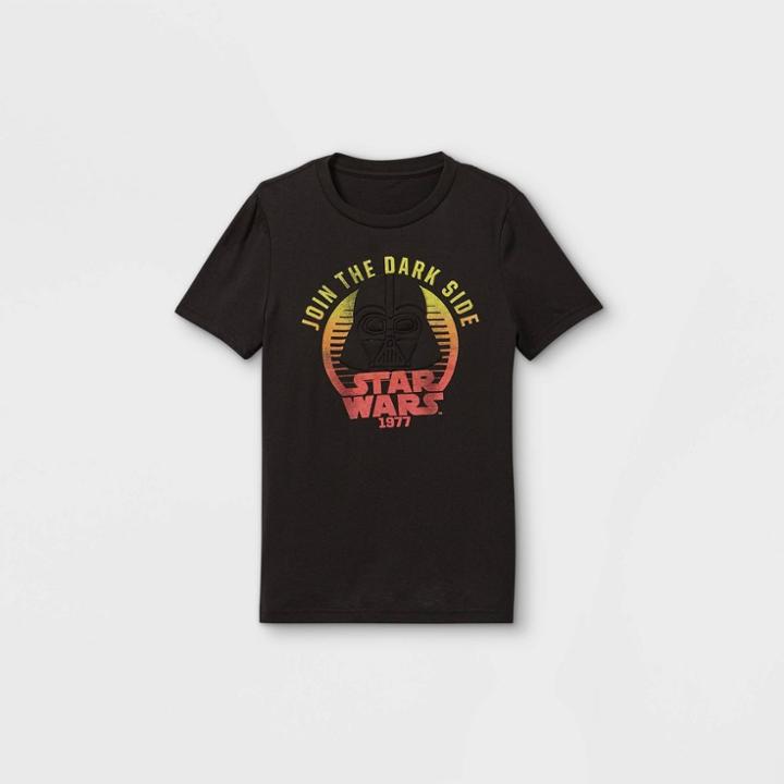 Boys' Star Wars Darth Vader Join The Dark Side Short Sleeve Graphic T-shirt - Black