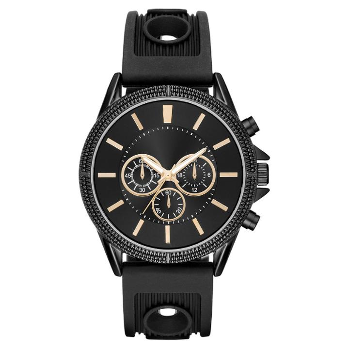 Merona Men's Cut Out Rubber Strap Watch -