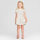Petitetoddler Girls' Short Sleeve 'dot' Peplum T-shirt Dress - Art Class Beige