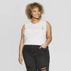 Women's Plus Size Cactus Pocket Tank Top - Zoe+liv (juniors') - White
