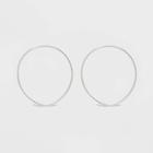 Circle Wire Hoop With A Criss Cross Sterling Silver Earrings - A New Day
