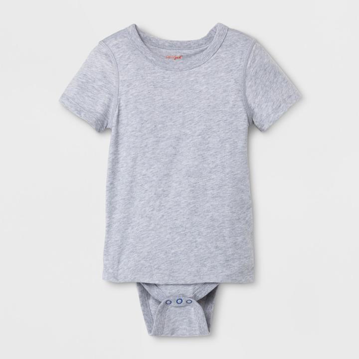 Toddler Boys' Adaptive Bodysuit - Cat & Jack Heather Gray