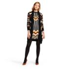 Women's Zig Zag Stripes Patchwork Long Sleeve Open Cardigan - Missoni For Target Black/brown Xs, Women's, Brown Black