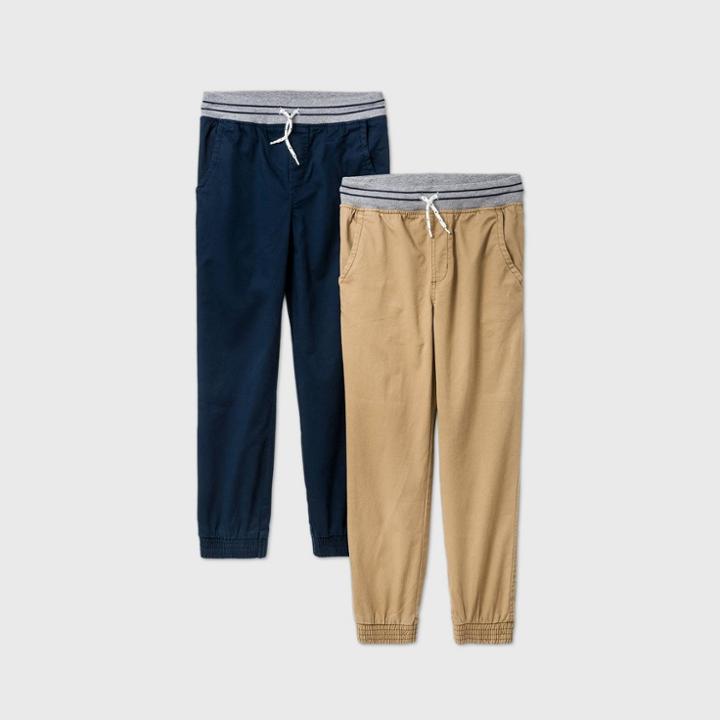 Boys' 2pk Stretch Pull-on Jogger Fit Pants - Cat & Jack Blue