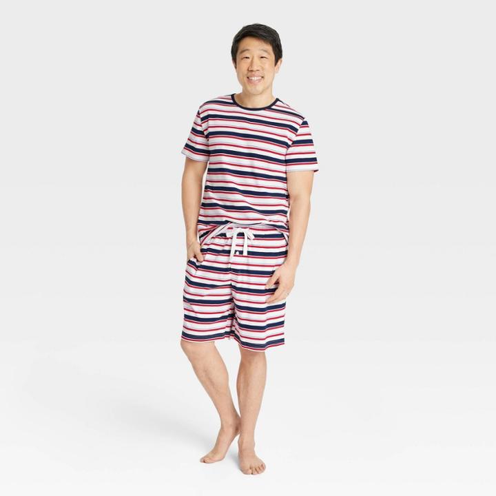 No Brand Men's Americana Striped Matching Family Pajama