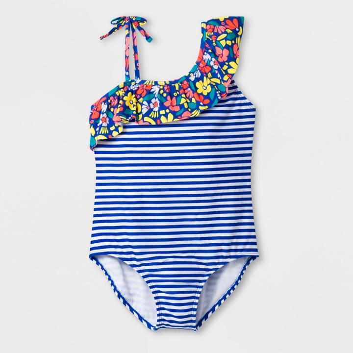 Plus Size Girls' Zamba Love One Piece Swimsuit - Cat & Jack Blue