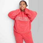 Women's Plus Size Oversized Sweatshirt - Wild Fable Washed Red