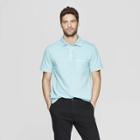 Men's Regular Fit Short Sleeve Jersey Polo Shirt - Goodfellow & Co Belize Blue